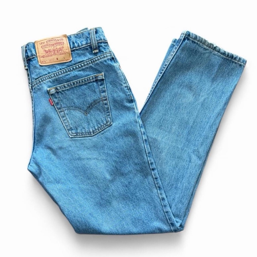 Vintage 90s Levi's 539 Blue Wash Straight Leg Denim Red Tag Jeans 32x30"